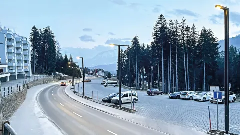 VERTICALIS solar street lights have improved safety in Lenzerheide, avoiding costly renvovation work to public lighting infrastructure